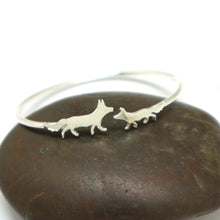 Load image into Gallery viewer, Silver Fox Bracelet Bangle
