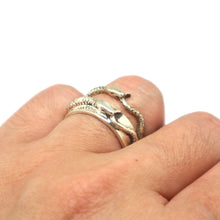 Load image into Gallery viewer, Ouroboros Snake Promise Ring for Couple
