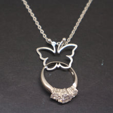 Load image into Gallery viewer, Butterfly Ring Holder Necklace