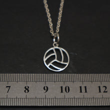 Load image into Gallery viewer, Silver Volleyball Necklace