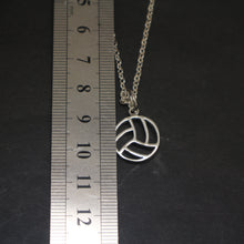 Load image into Gallery viewer, Silver Volleyball Necklace