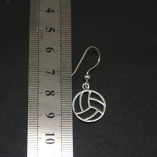 Load image into Gallery viewer, Silver Volleyball Earring
