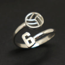 Load image into Gallery viewer, Custom Volleyball Number Ring