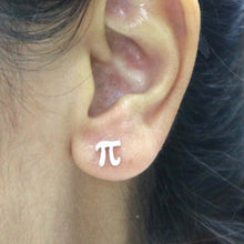 Load image into Gallery viewer, Silver PI Earrings