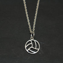 Load image into Gallery viewer, Silver Volleyball Necklace