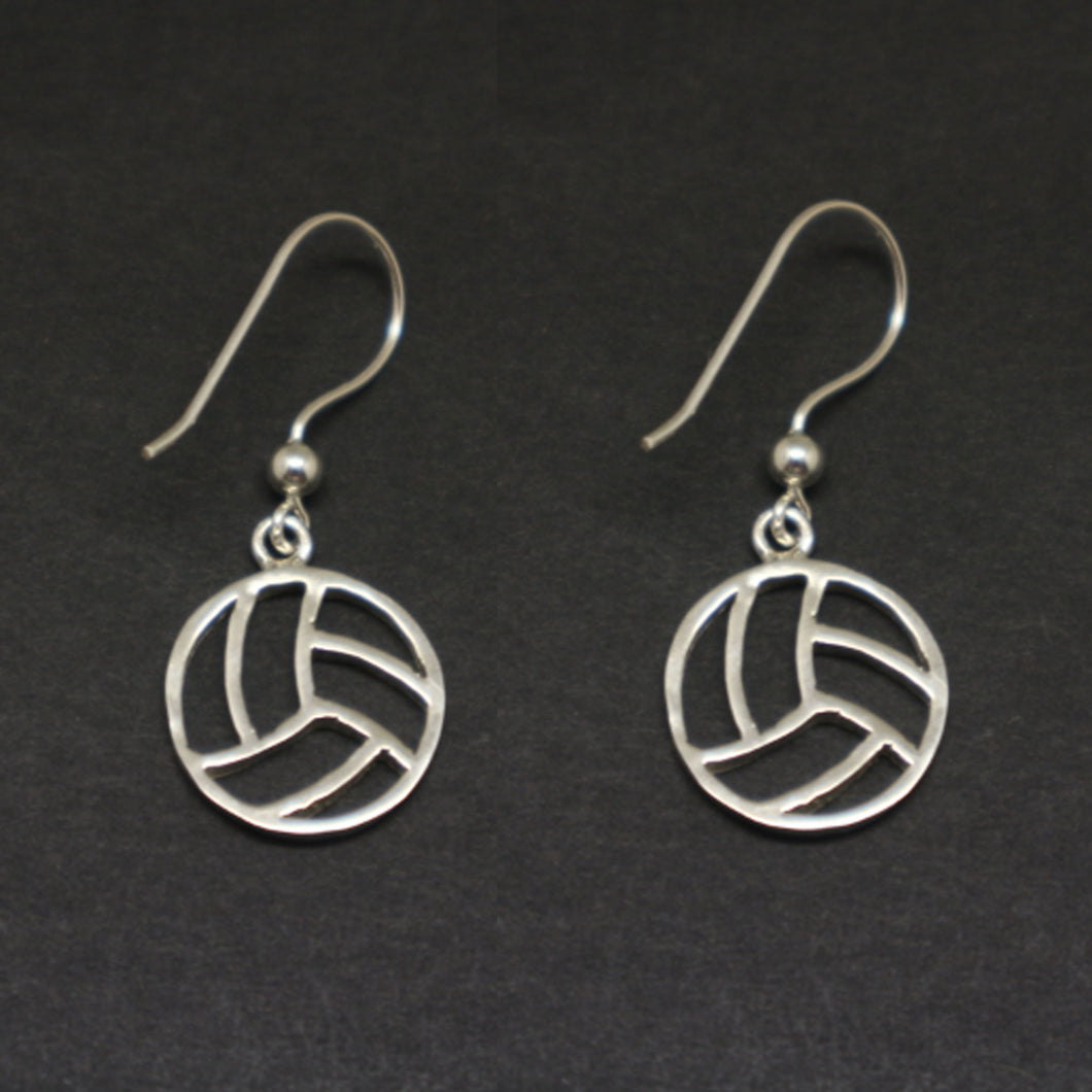 Silver Volleyball Earring