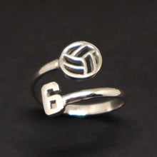 Load image into Gallery viewer, Custom Volleyball Number Ring