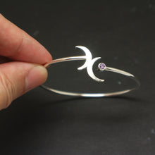 Load image into Gallery viewer, Silver Bisexual Pride Bracelet