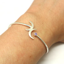 Load image into Gallery viewer, Silver Bisexual Pride Bracelet