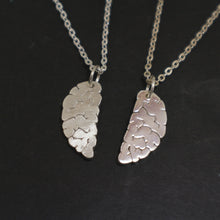 Load image into Gallery viewer, Silver Brain Neuroscience Couple Necklace for Neurologist