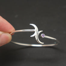 Load image into Gallery viewer, Silver Bisexual Pride Bracelet