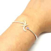 Load image into Gallery viewer, Silver Bisexual Pride Bracelet