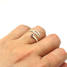 Load image into Gallery viewer, Silver Zodiac Ring with Birthstone