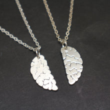 Load image into Gallery viewer, Silver Brain Neuroscience Couple Necklace for Neurologist