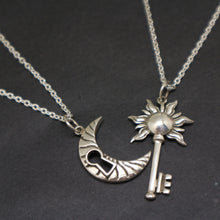 Load image into Gallery viewer, Bohemian Moon Sun Key Couple Necklace