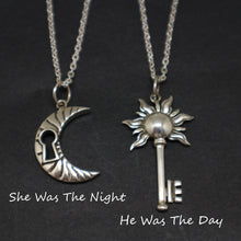 Load image into Gallery viewer, Bohemian Moon Sun Key Couple Necklace