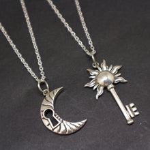 Load image into Gallery viewer, Bohemian Moon Sun Key Couple Necklace