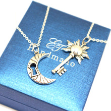 Load image into Gallery viewer, Bohemian Moon Sun Key Couple Necklace