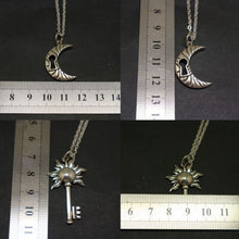 Load image into Gallery viewer, Bohemian Moon Sun Key Couple Necklace