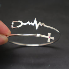 Load image into Gallery viewer, Stethoscope Cross Necklace
