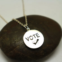 Load image into Gallery viewer, Silver Vote Necklace Pendant