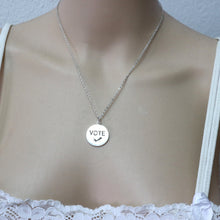 Load image into Gallery viewer, Silver Vote Necklace Pendant