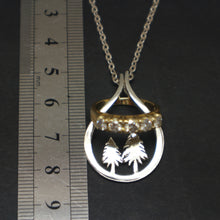 Load image into Gallery viewer, Silver Pine Tree Ring Holder Necklace
