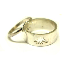 Load image into Gallery viewer, Stegosaurus Dinosaur Promise Ring for Couples