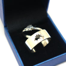 Load image into Gallery viewer, Stegosaurus Dinosaur Promise Ring for Couples
