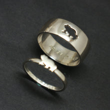 Load image into Gallery viewer, Silver Frog Promise Ring for Couples