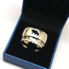 Load image into Gallery viewer, Silver Frog Promise Ring for Couples
