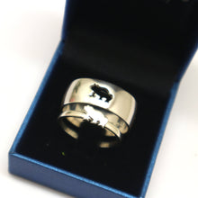 Load image into Gallery viewer, Silver Frog Promise Ring for Couples