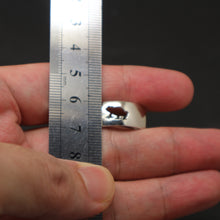 Load image into Gallery viewer, Silver Frog Promise Ring for Couples