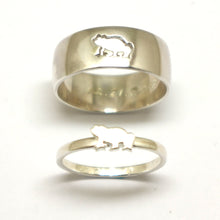 Load image into Gallery viewer, Silver Frog Promise Ring for Couples