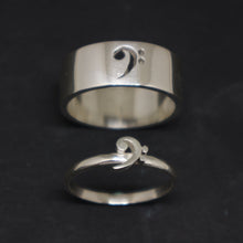 Load image into Gallery viewer, Bass Clef Promise Ring for Couples