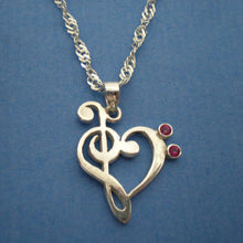 Load image into Gallery viewer, Music Note Necklace in Silver