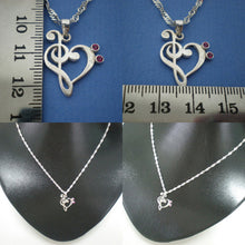 Load image into Gallery viewer, Music Note Necklace in Silver