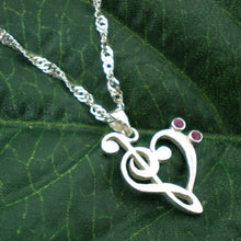 Load image into Gallery viewer, Music Note Necklace in Silver