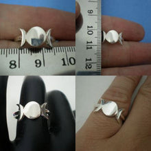 Load image into Gallery viewer, Silver Moon Phase Ring