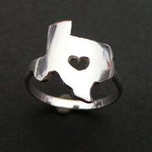 Load image into Gallery viewer, Texas State Ring with Heart