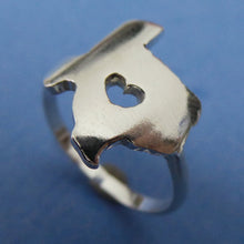 Load image into Gallery viewer, Texas State Ring with Heart