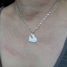 Load image into Gallery viewer, SIlver Key and heart necklaces for couples