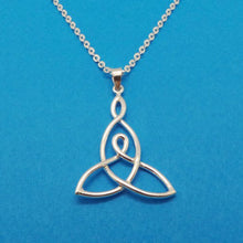 Load image into Gallery viewer, Silver Celtic Mother Child Knot Necklace