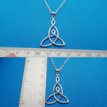 Load image into Gallery viewer, Silver Celtic Mother Child Knot Necklace