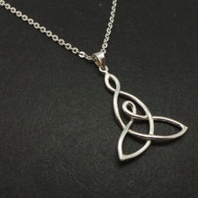 Load image into Gallery viewer, Silver Celtic Mother Child Knot Necklace