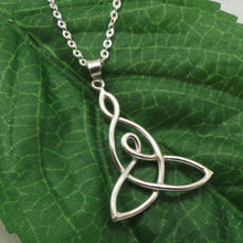 Load image into Gallery viewer, Silver Celtic Mother Child Knot Necklace