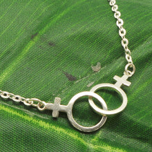Load image into Gallery viewer, Silver Female Lesbian Necklace