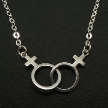 Load image into Gallery viewer, Silver Female Lesbian Necklace