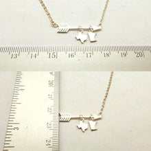 Load image into Gallery viewer, Silver Arrow Texas to Minnesota Necklace