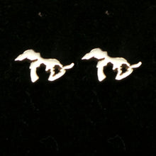Load image into Gallery viewer, Silver Michigan Great Lakes Stud Earring
